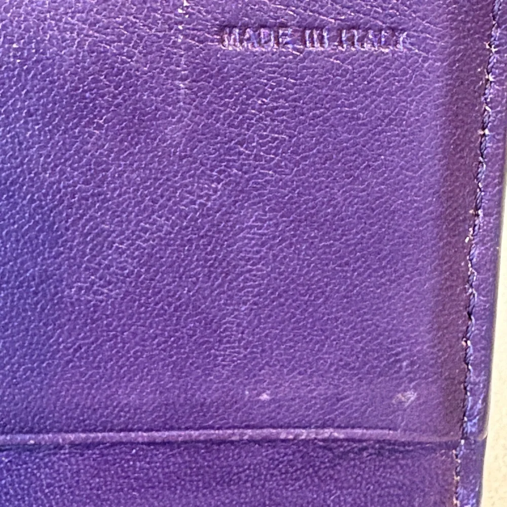Fendi Leather Long Wallet – Shimmer Purple – Preowned